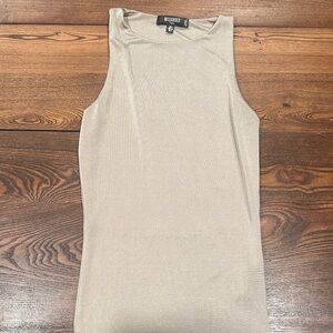 Satin High Neck Tank